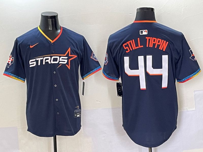 Men Houston Astros #44 Still Tipin Blue Fourth generation Joint Name Nike 2025 MLB Jersey style 1->new york yankees->MLB Jersey